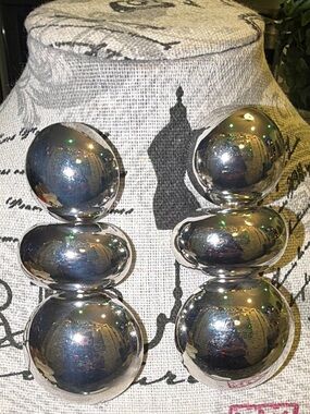 Contemporary Silver-Tone Triple Orb Drop Earrings - Unbranded